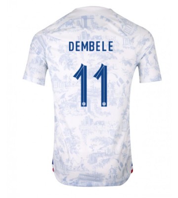 Francja Ousmane Dembele #11 Koszulka Wyjazdowych MŚ 2022 Krótki Rękaw